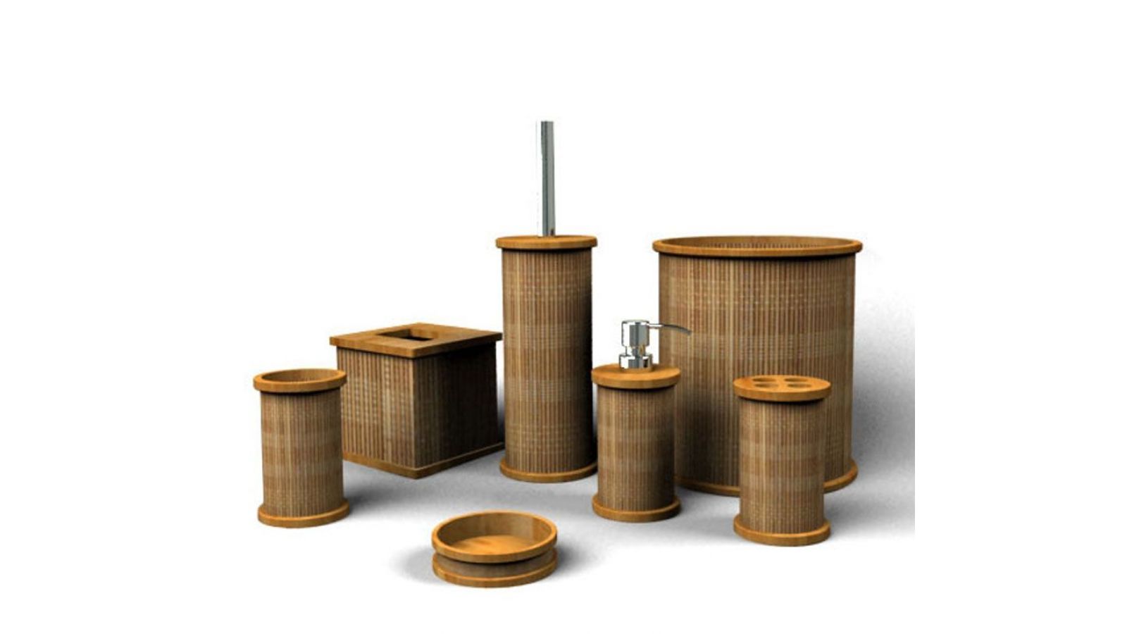 Bamboo Bath Set - Woven Design